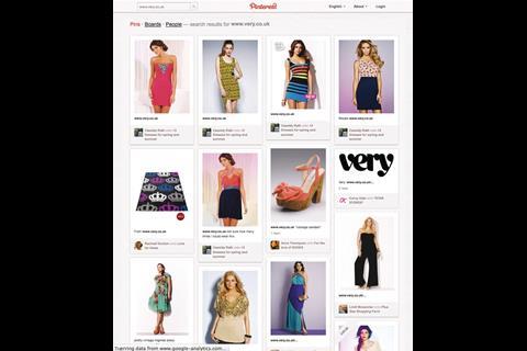 Very uses social sites such as Pinterest to attract shoppers